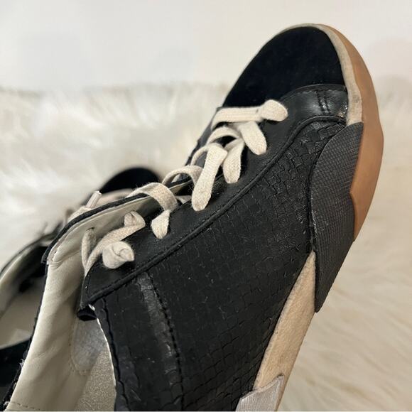 DOLCE VITA 8 ZINA ONYX $125 EMBOSSED SNEAKERS - Picture 7 of 8